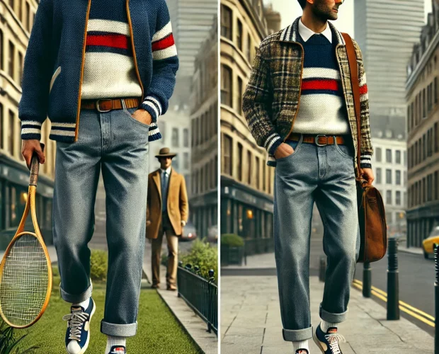 Men wearing their vintage sports clothing